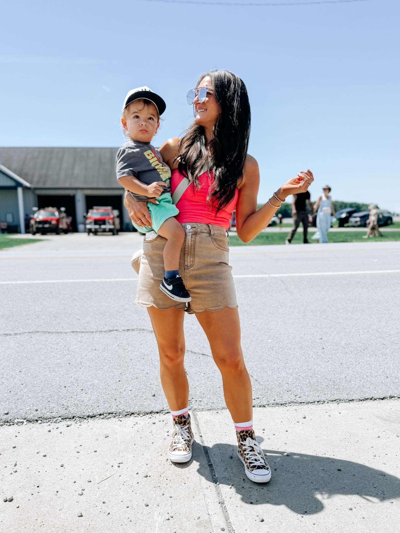 Love these scalloped shorts! TTS and come in other colors. Top is also Amazon 👌 linking Royce’s ootd too-he is in the biggie smalls tee and got nonstop compliments. These toddler hats are also the best!

#LTKootd #LTKmomlife #LTKKids