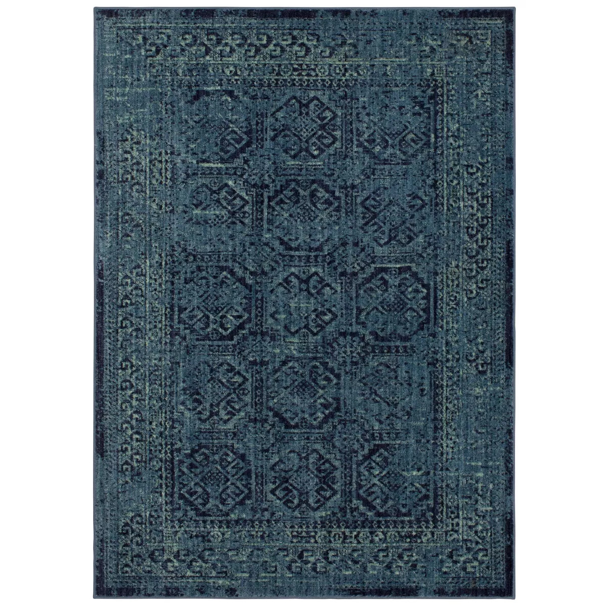 6'6"x10' Overdyed Area Rug Turquoise - Threshold™ | Target