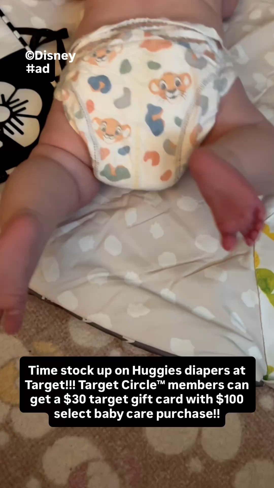 #ad Time to stock up on our favorite @Huggies diapers again! We LOVE these so much and we always take advantage of the amazing deals @target offers - right now Target Circle™ members can get a $30 Target gift card with $100 select baby care purchase! Best time to stock up on necessities you’d be buying anyway! 
#targetpartner #Huggies #huggiespartner


Offer: Target Circle Deal: $30 Target GiftCard with $100 select baby care purchase
Eligibility: Target Circle Membership 
Availability: Sunday June 21st - Saturday June 27th, 2026, offer expires at 11:59pmPT.
Terms & Conditions: Category Deal. Valid in store or online. Limit one coupon/deal per Target Circle account. No other same department/category coupon/deal/bonus will apply. Offer excludes items sold & shipped by Target Plus™ Partners and clearance items. Void if copied, scanned, altered, transferred, purchased, sold or prohibited by law. Coupon/deal expires at 11:59pm PT. Item(s) may not be available at all stores. Gift cards and tax will not be included in determining purchase total. Target GiftCard not valid as payment on this purchase; terms and conditions apply. Quantities limited; no rain checks. No cash value. For full details on our Price Match policy, see Target.com/PriceMatch

#LTKSaleAlert #LTKBaby #LTKmomlife