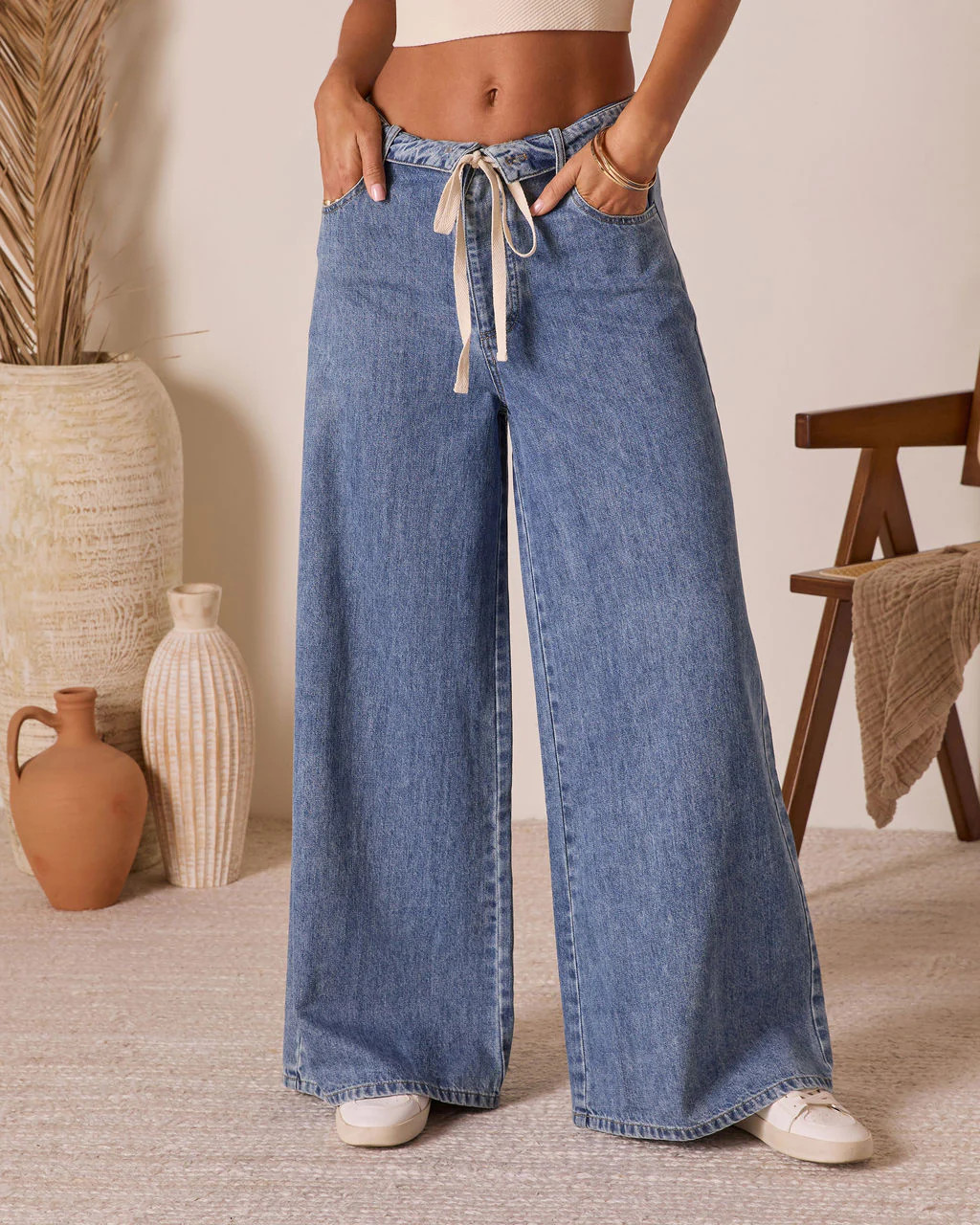 Solonge Rigid Drawstring Jeans | VICI