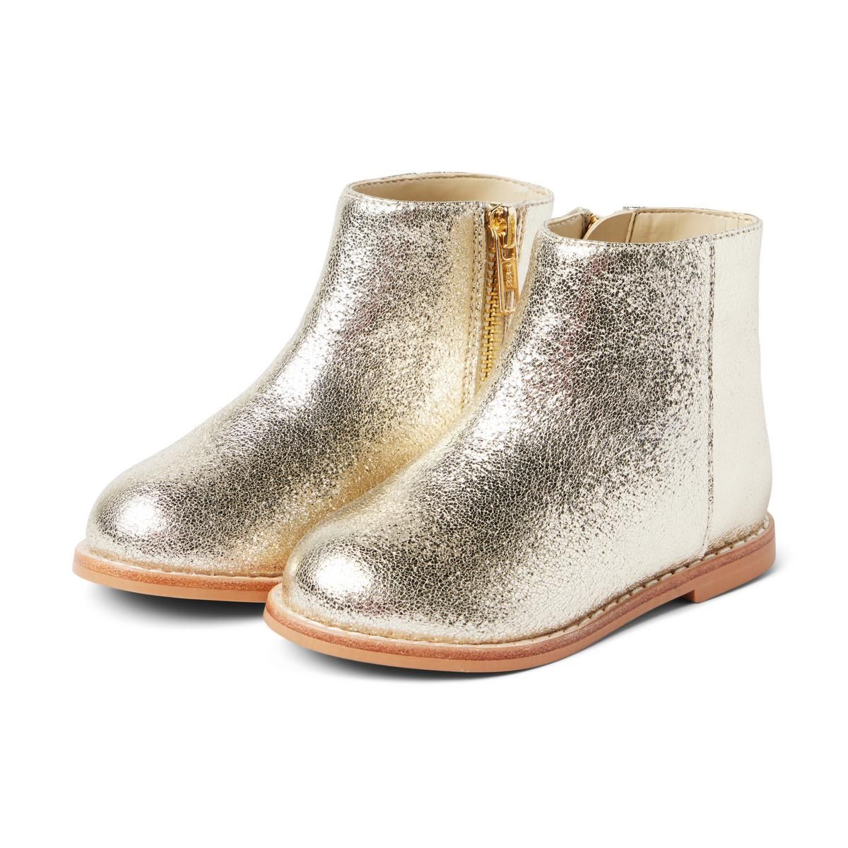 Metallic  Side Zip Ankle Bootie | Janie and Jack