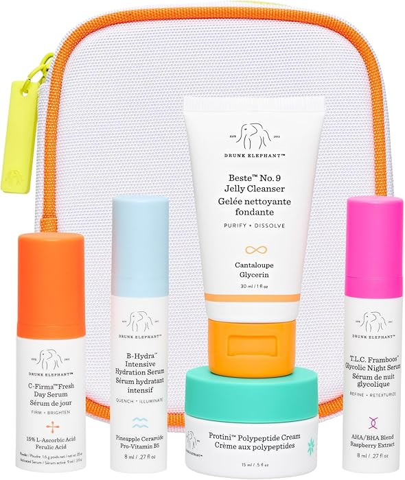Drunk Elephant The Littles Kit - 5 Travel-Friendly A.M. and P.M. Essentials - Clean Clinical Skin... | Amazon (US)