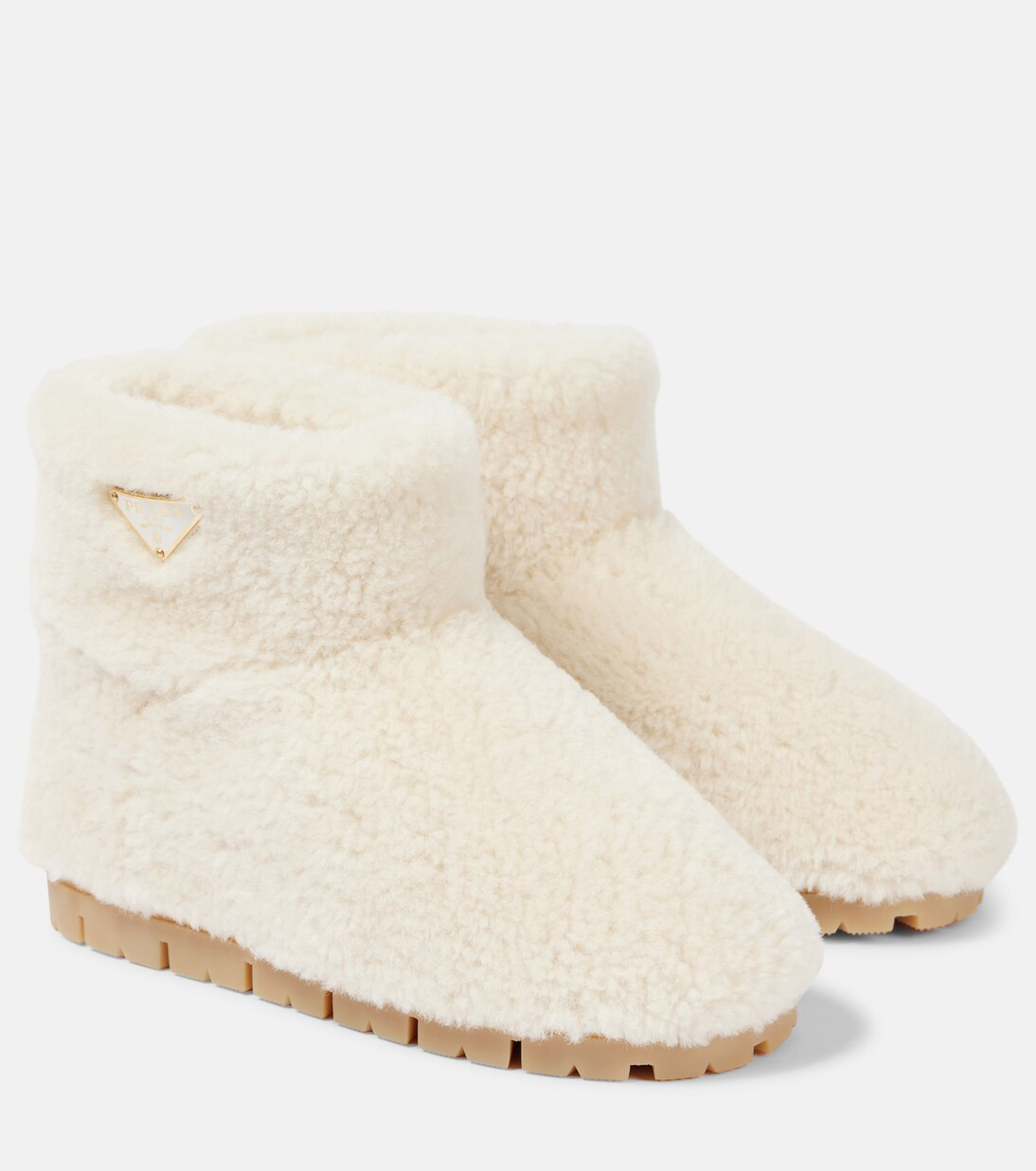 Logo shearling ankle boots | Mytheresa (UK)