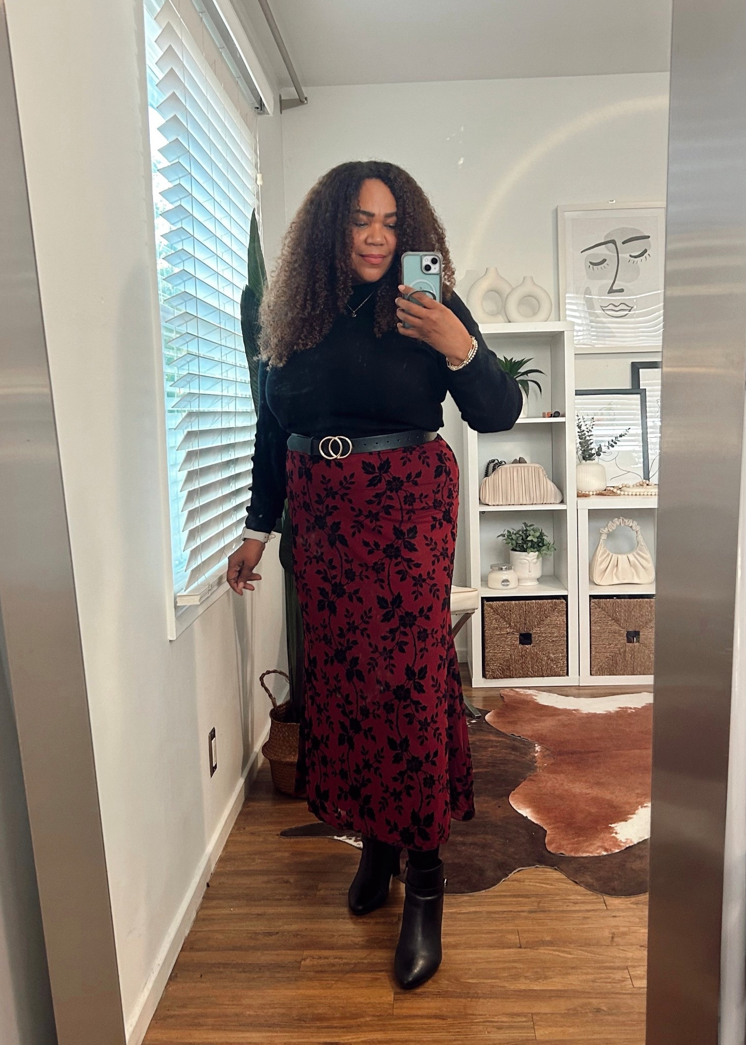 Winter ❄️Work outfit! Loving this stretchy skirt. Wearing a large. Got this sweater in three colors! 

#LTKWorkwear #LTKOver40 #LTKMidsize