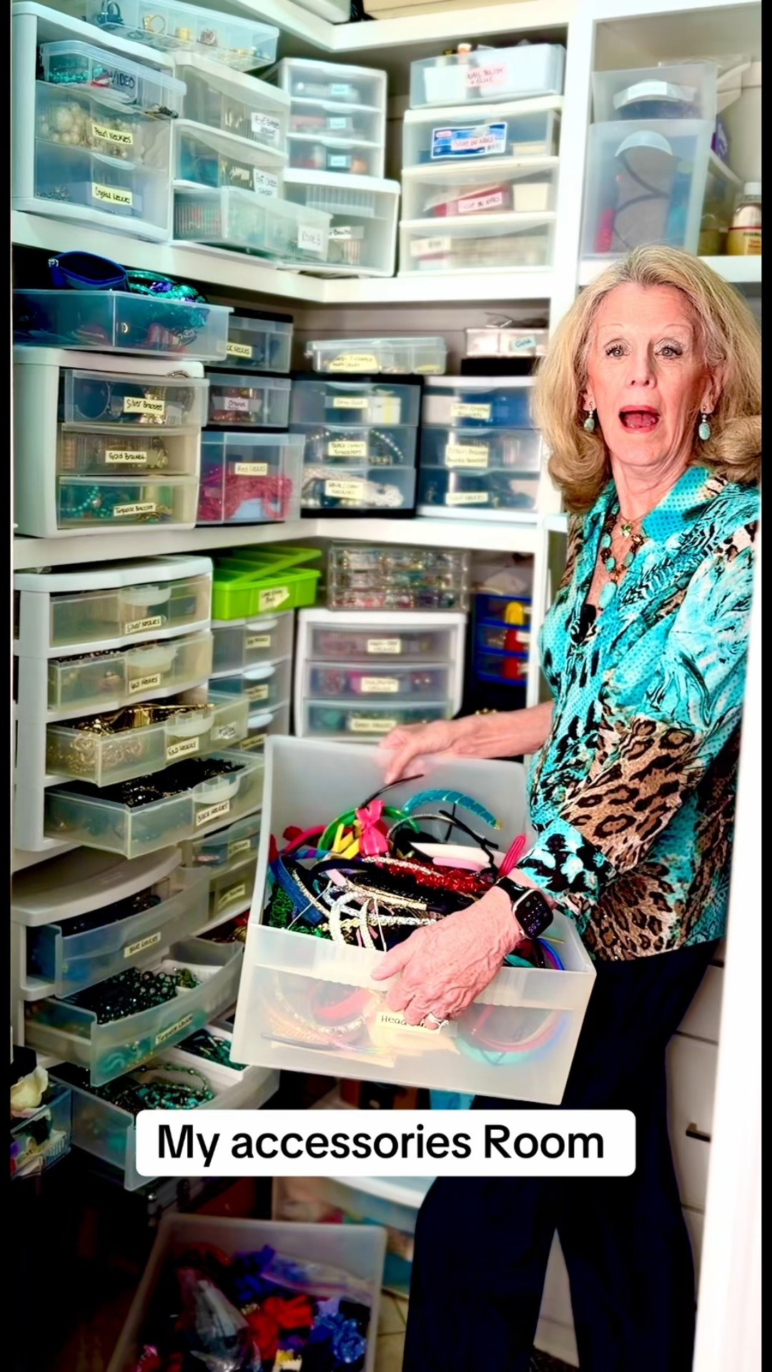 agewithstyle_ In my live Instagram the other night, someone asked where do you get all of your accessories? I have an accessory room and I'll show it to you in a video, so here is my 30 year collection of stuff!
Necklaces, earrings, bracelets, sunglasses, headbands, hair accessories - if it's an accessory it's in this room #necklace #Earrings #sunglasses #headbands #belt #hair #accessories #bracelets 

#LTKBeauty #LTKOver40 #LTKootd