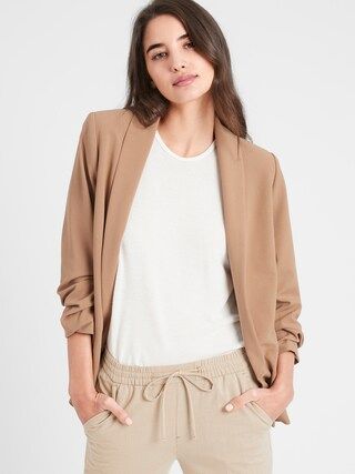 Ruched-Sleeve Blazer | Banana Republic Factory