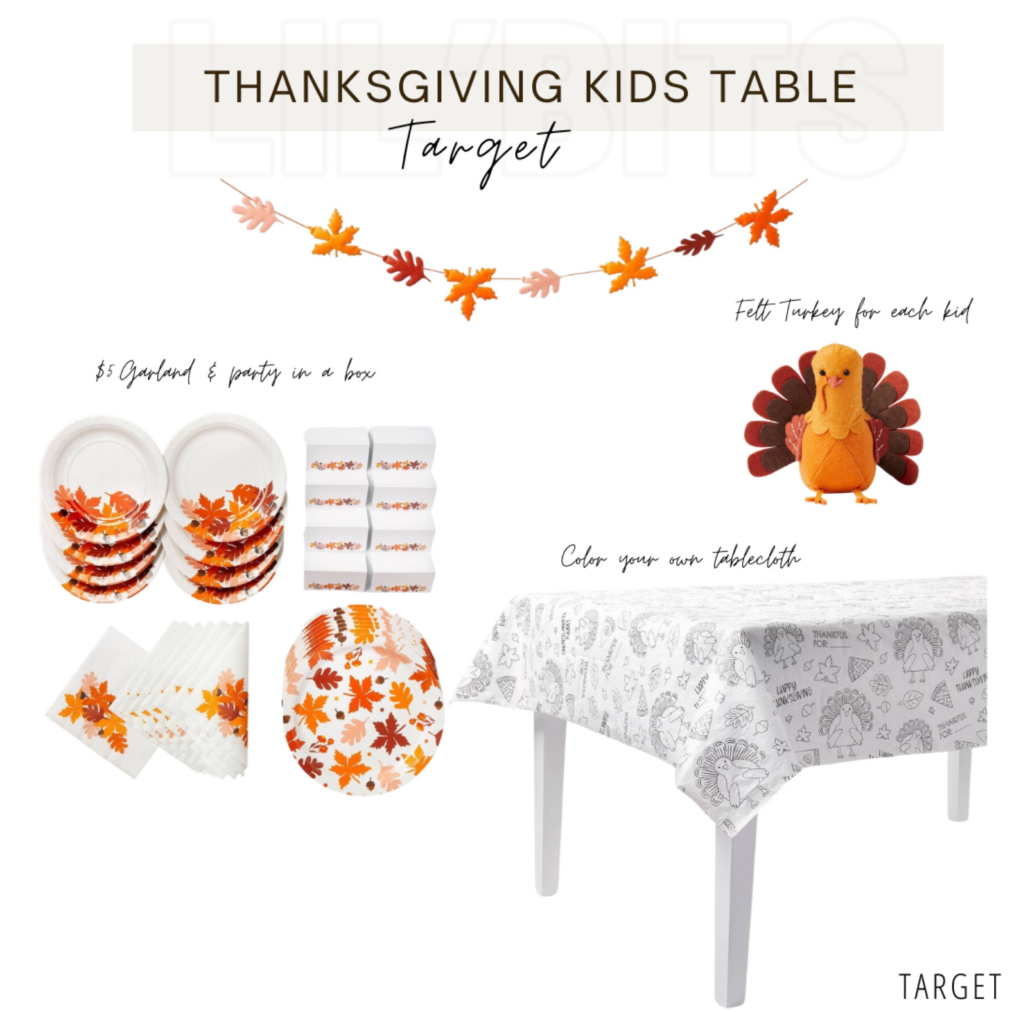 Kids thanksgiving table with turkey place settings!

#LTKSeasonal #LTKkids #LTKHoliday