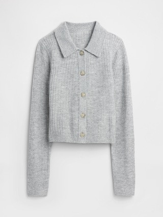 Fitted Cropped Collared Cardigan | Gap Factory
