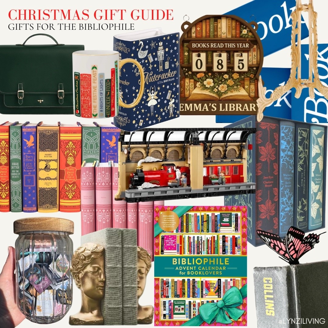 Gifts for the Bibliophile 

Books, bookends, decorative books, Christmas gift guide 2025, holiday gift guide 2025, Christmas gifts, holiday gifts, gifts for friends, leather satchel, book satchel, book mug, book vase, Christmas vase, personalized book gifts, book of the month, book easel, hardbound book set, classic literature, unique gifts, book advent calendar 2025, butterfly bookmark, bookworm, Harry Potter book nook, Harry Potter Lego set

#LTKHoliday #LTKGiftGuide #LTKHome