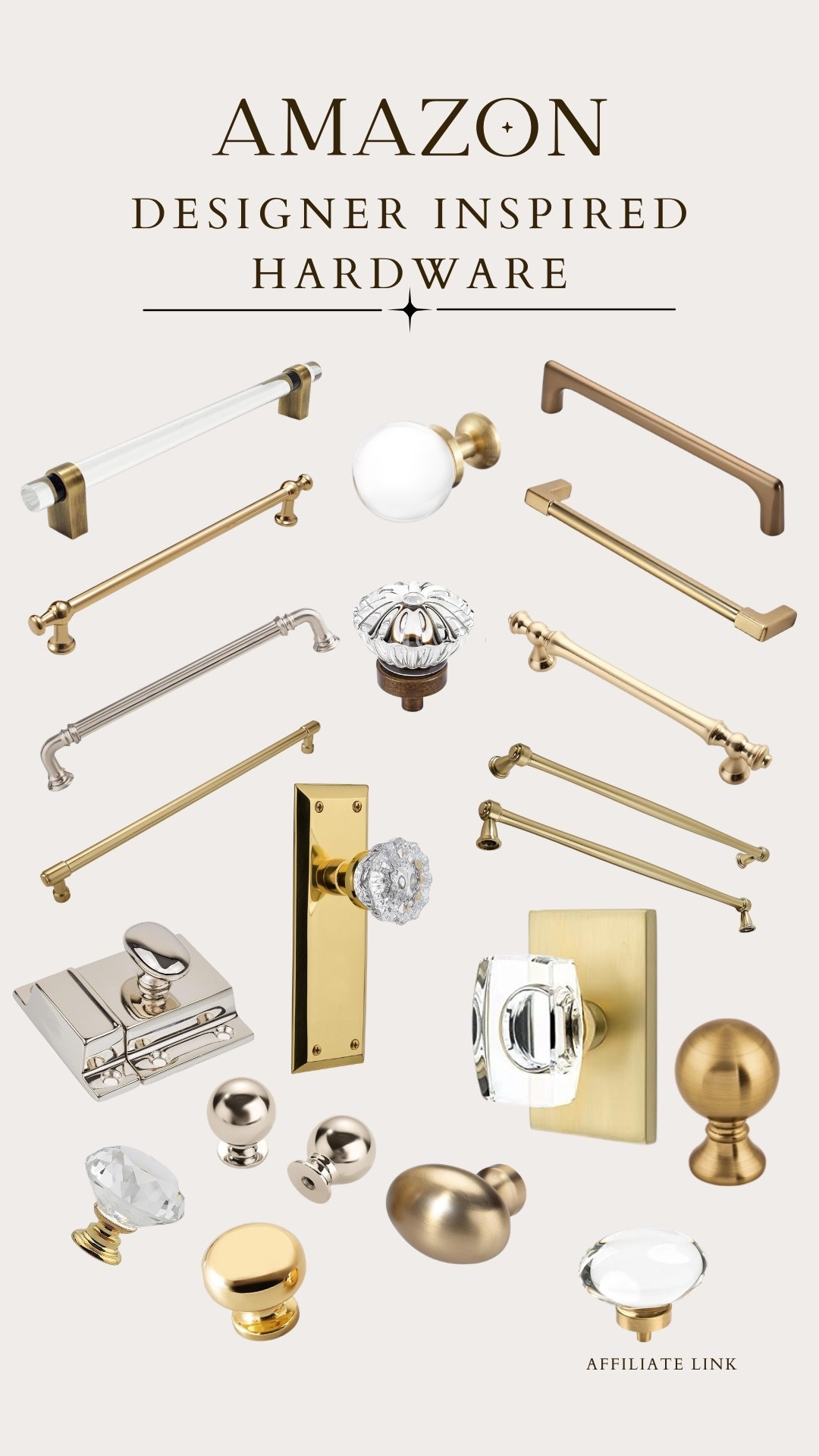 Amazon designer inspired cabinet hardware. Knobs and pulls

#LTKHome