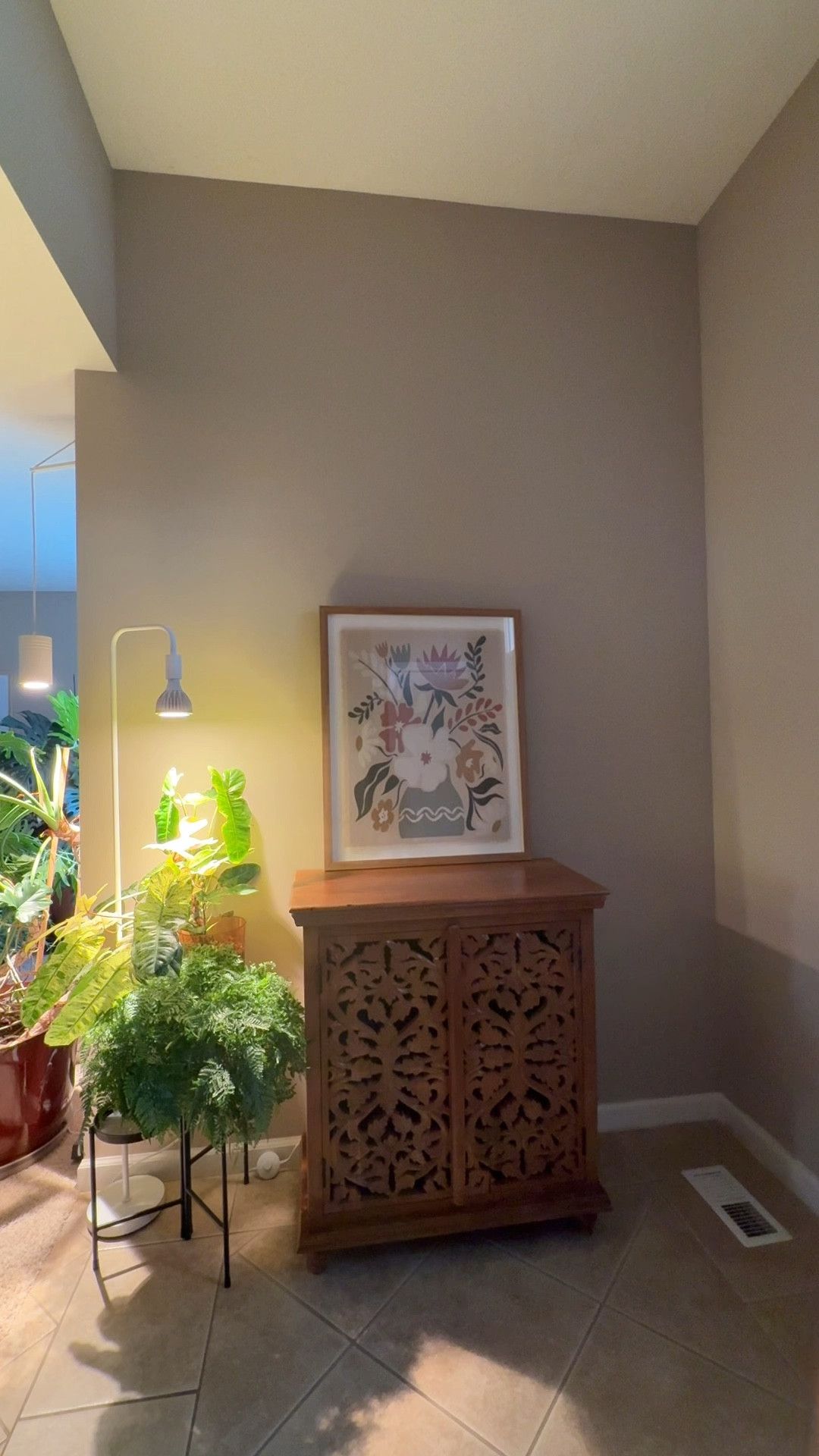 Botanical carved cabinet and framed wall art 

#LTKHome