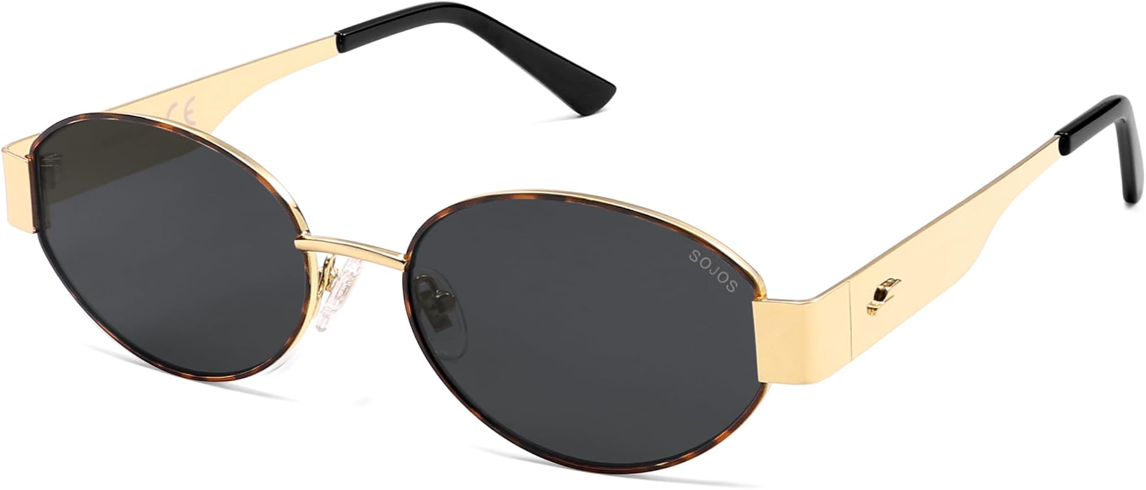 SOJOS Retro Oval Sunglasses for Women Trendy Classic 80s 90s Shades SJ1256 | Amazon (US)