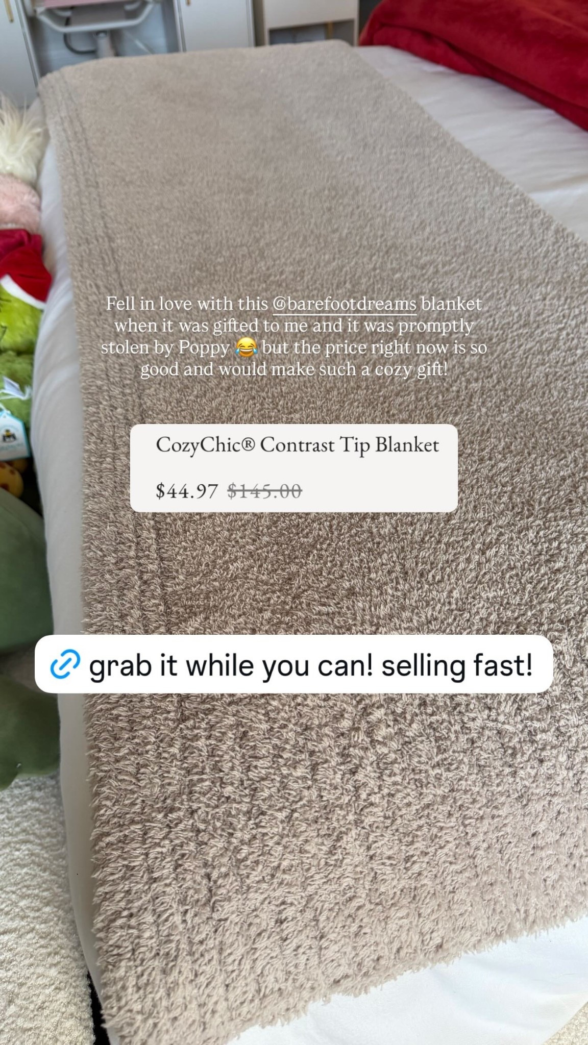 Fell in love with this @barefootdreams blanket when it was gifted to me and it was promptly stolen by Poppy 😂 but the price right now is so good and would make such a cozy gift!

#LTKGiftGuide #LTKFindsUnder50 #LTKSaleAlert