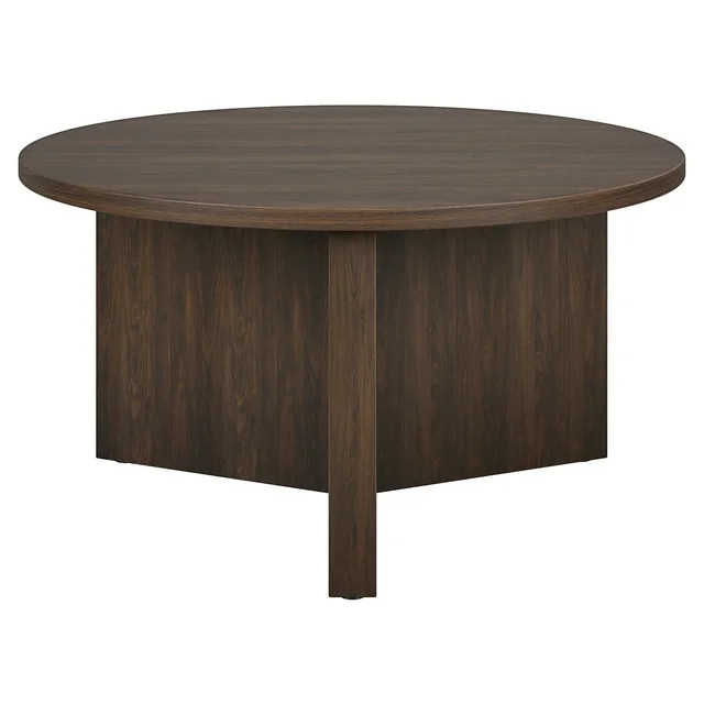 Evelyn&Zoe Wide Alder Scandinavian Fiberboard Coffee Table, Brown | Walmart (US)