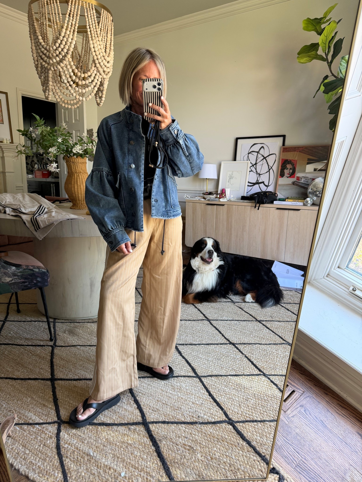 pants in small (i have folded over once at waist to help with length.  I am 5’2”)
jean jacket in a small. maybe could have done my true size xs, but i wanted it a little generous in size

#LTKOver40 #LTKootd #LTKTravel