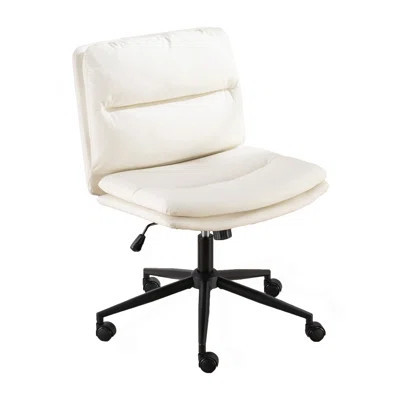 Adjustable Swivel Chair With Cushioned Seat And Back, Ideal For Office And Home Use | Wayfair North America