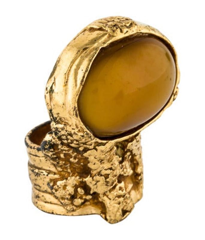 Yves Saint Laurent Arty Oval Ring Gold Yves Saint Laurent Arty Oval Ring | The RealReal