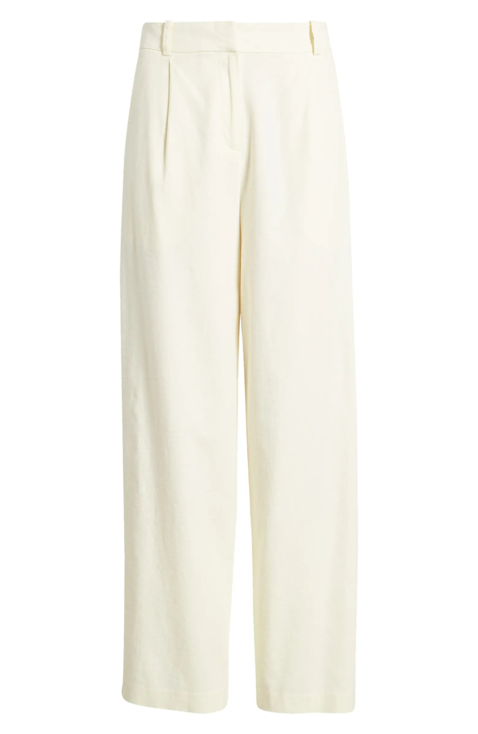 Wide Leg Linen Blend Pants | Nordstrom