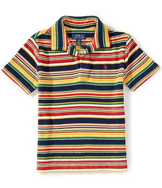 Polo Ralph Lauren Big Boys Short-Sleeve Striped Terry Polo Shirt | Dillard's | Dillard's