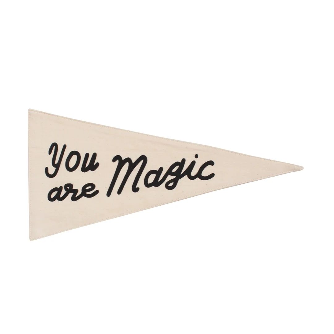 You Are Magic Pennant Canvas Flag Small Wall Banner Kids Room Decor Mini Pennant Gender Neutral M... | Etsy (US)