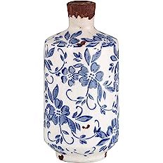 47th & Main Ceramic Vase, Medium, Blue Floral Bottle | Amazon (US)