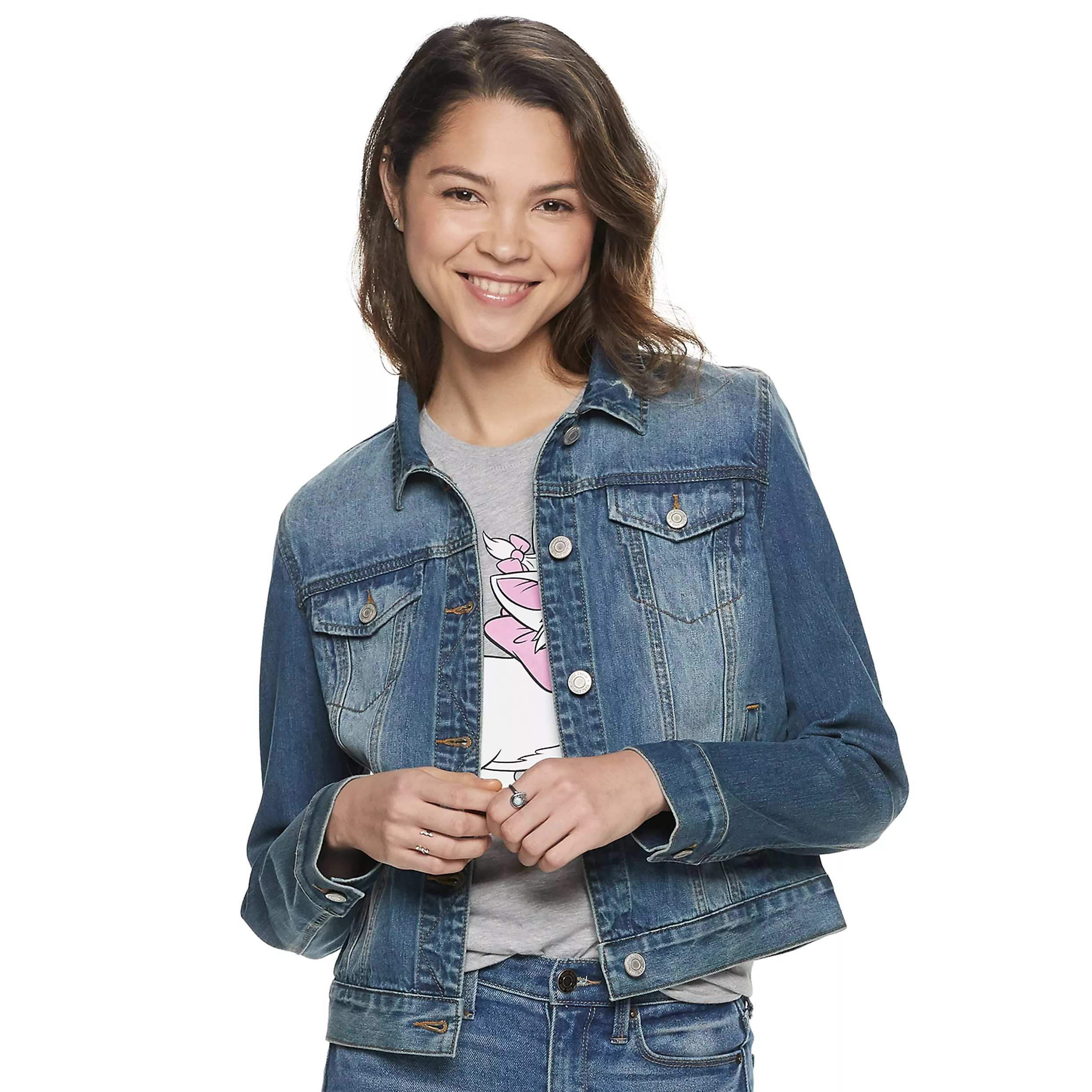 Juniors' Mudd® Faded Jean Jacket | Kohl's