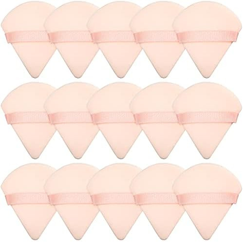 MOTZU 6 Pieces Pure Cotton Powder Puff, Made of Cotton Velour in Triangle Wedge Shape Designed for C | Amazon (US)