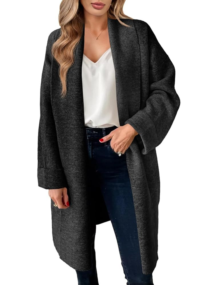 Saodimallsu Womens Long Cardigan Sweaters Chunky Open Front Oversized Slouchy Knit Fall Trendy Co... | Amazon (US)
