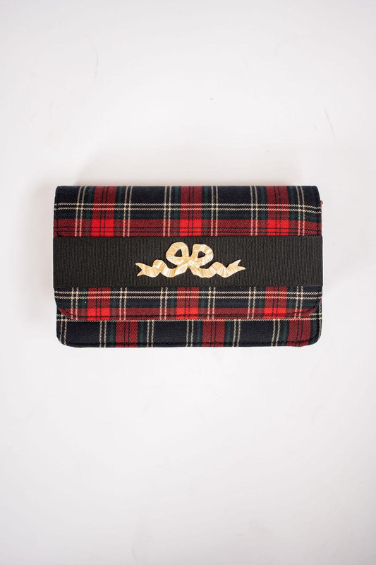 Ruby Red Plaid Clutch - Customizable | Lisi Lerch Inc