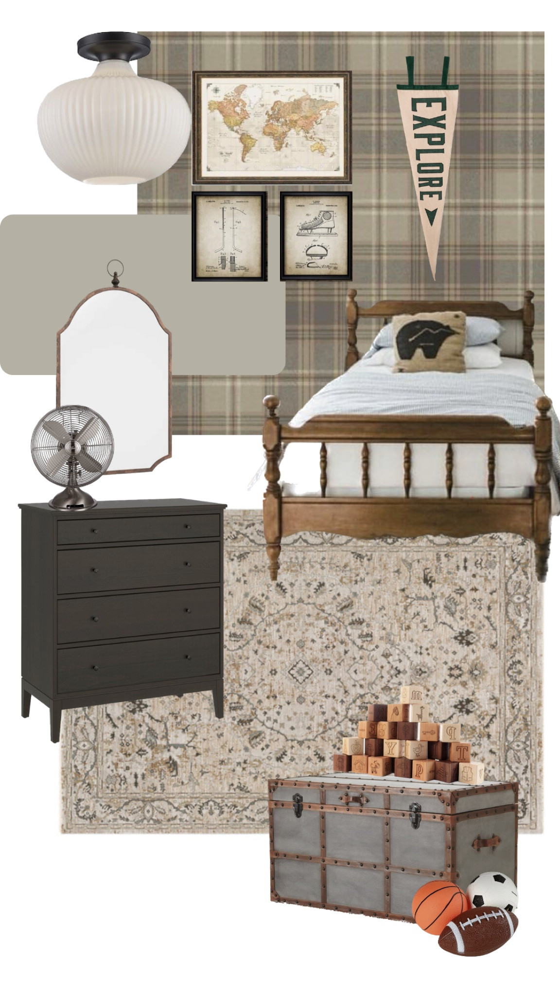 Finally got my sons “big boy” bedroom mood board together. I am very excited to see this space come to life once he moves into his own room. Just a little inspiration for your day  

#LTKkids #LTKhome