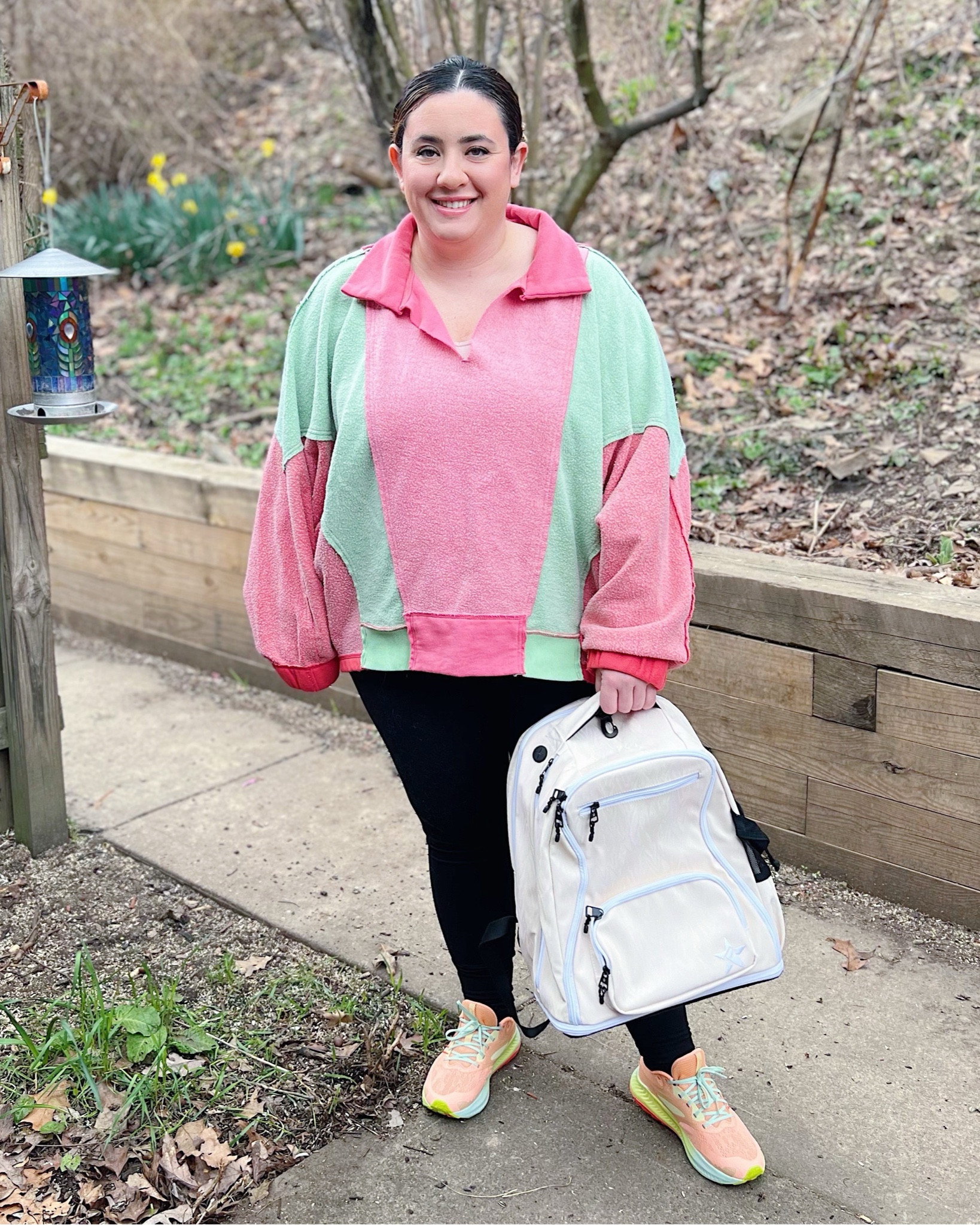 Free People sweatshirt, Amazon leggings, travel backpack from Rebel Athletic, and New Balance sneakers 

Travel outfit, casual outfit, loungewear, athleisure 

#LTKU #LTKtravel #LTKitbag