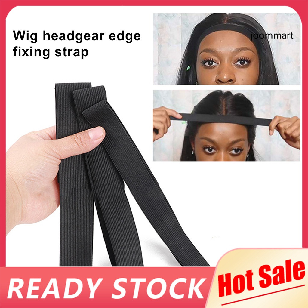 Jm 2,5/3/3,5/4cm Fita Fixadora De Peruca Preta Ajustável Faixa Elástica De Cabeça Bordas Para ... | Shopee (BR)