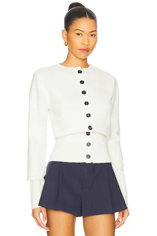 Brittany Button Up Sweater in Ivory | Revolve Clothing (Global)