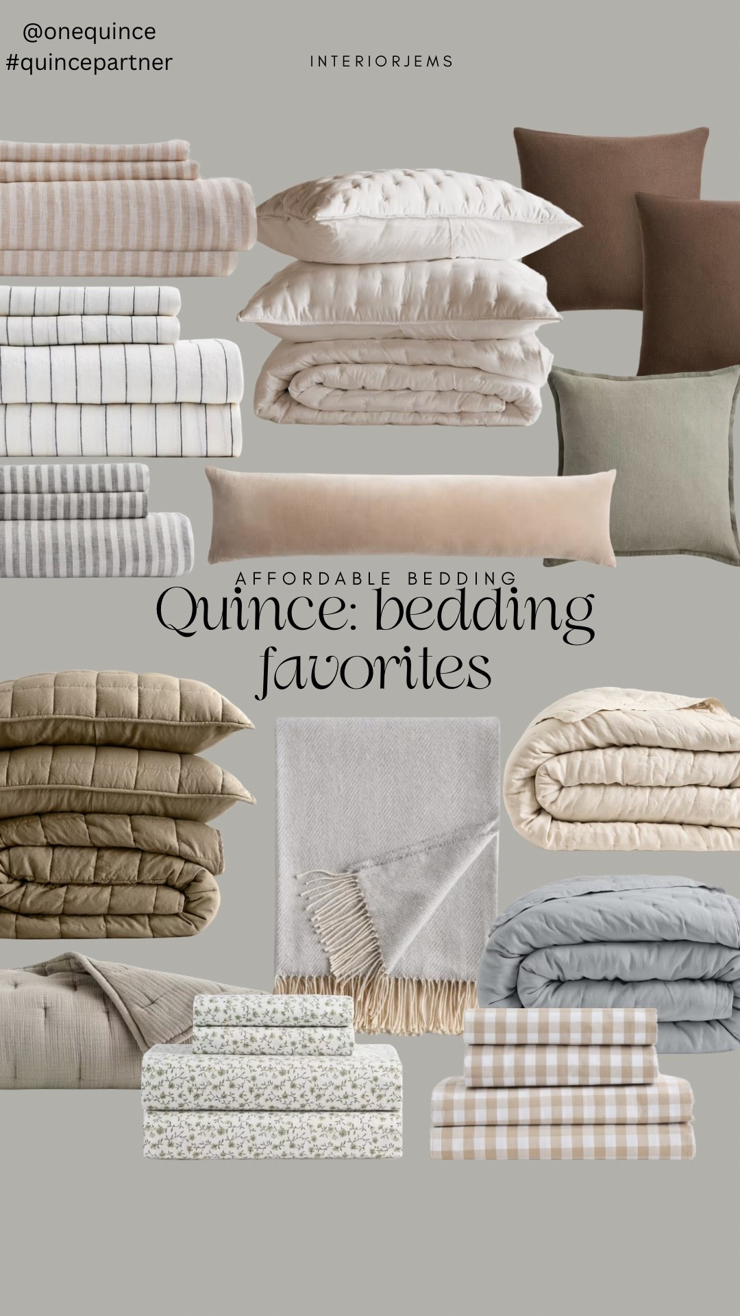 I’ve been really impressed with the overall bedding collection from @onequince. I personally own a lot of these and I’m slowly switching all of our bedding for Quince.  From bamboo sheets to the European Linen Stitch Quilt to organic cotton coverlets, everything layers beautifully and feels thoughtfully designed.

The colors are soft and versatile, the textures mix easily, and the quality feels elevated without the traditional luxury markup. I rounded up my personal favorites here so you can see everything in one place.

#quincepartner


#LTKSaleAlert #LTKHome