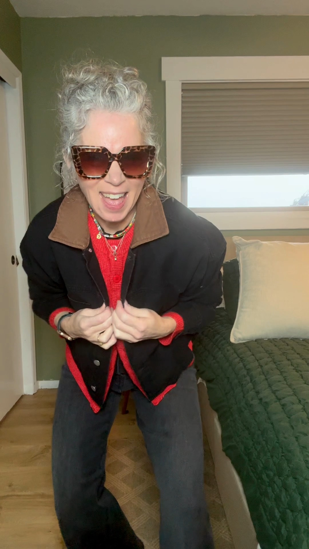 Granddaughters cheer competition 
❤️🖤❤️🖤❤️🖤