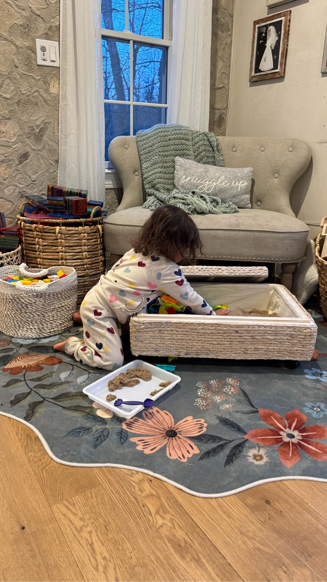 Our indoor kinetic sand box got an upgrade! 

#LTKHome #LTKmomlife #LTKKids