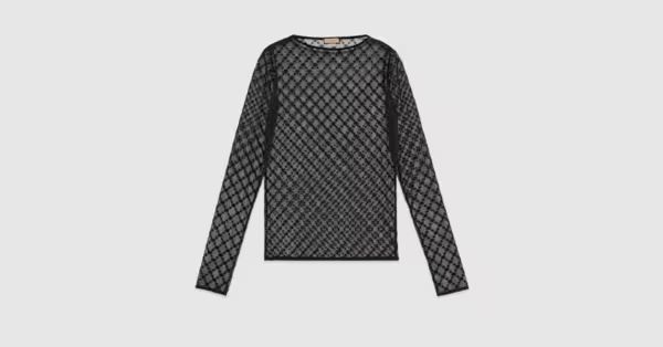 Gucci GG star tulle top | Gucci (US)