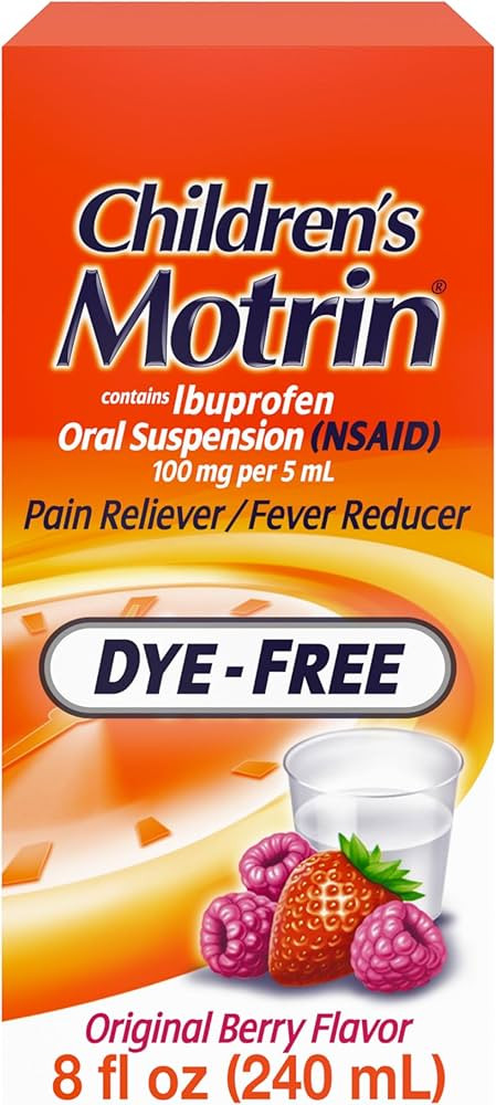 Children's Motrin Oral Suspension 100mg Ibuprofen Medicine, NSAID Fever Reducer & Pain Reliever f... | Amazon (US)