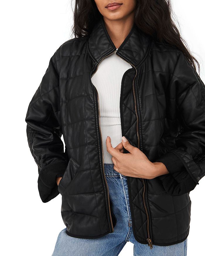 Quilted Vegan Leather Bomber Jacket | Bloomingdale's (US)