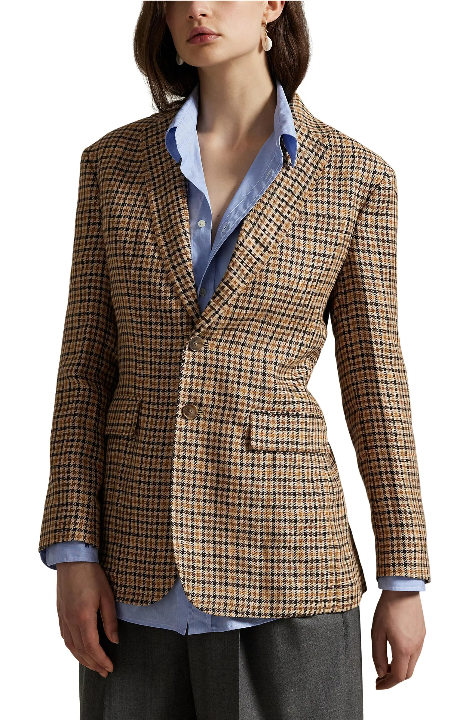 Polo Ralph Lauren Plaid Linen Blazer | Nordstrom | Nordstrom