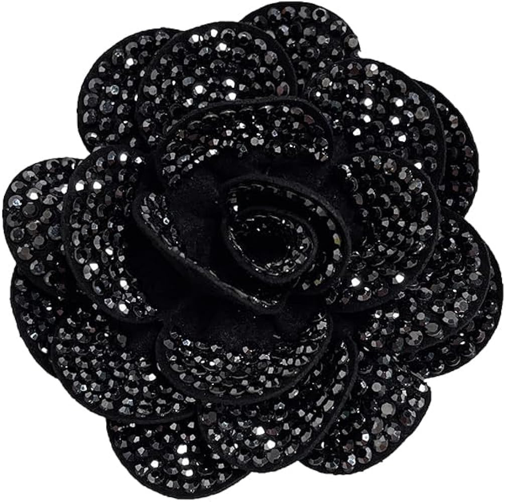 Rhinestone Rose Flower Brooch Lapel Pins for Women Her Fashion Crystal Camellia Flower Brooches P... | Amazon (US)