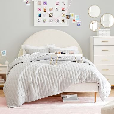 Luna Upholstered Platform Bed | Pottery Barn Teen