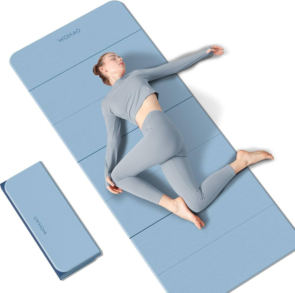 7-Fold Yoga Mat 70"x24" - 1/2 Inch Thick Folding Exercise Mat, Compact Non-Slip TPE Mat for Trave... | Amazon (US)