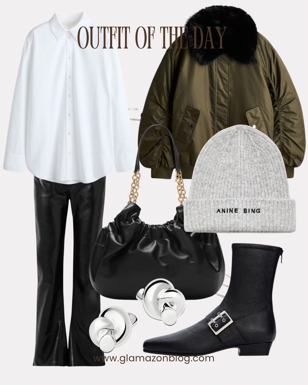 Missoma earrings, agolde trousers, bared footwear, demellier bag, leather trousers, anine bing beanie, grey beanie 

#LTKeurope #LTKstyletip #LTKwinter