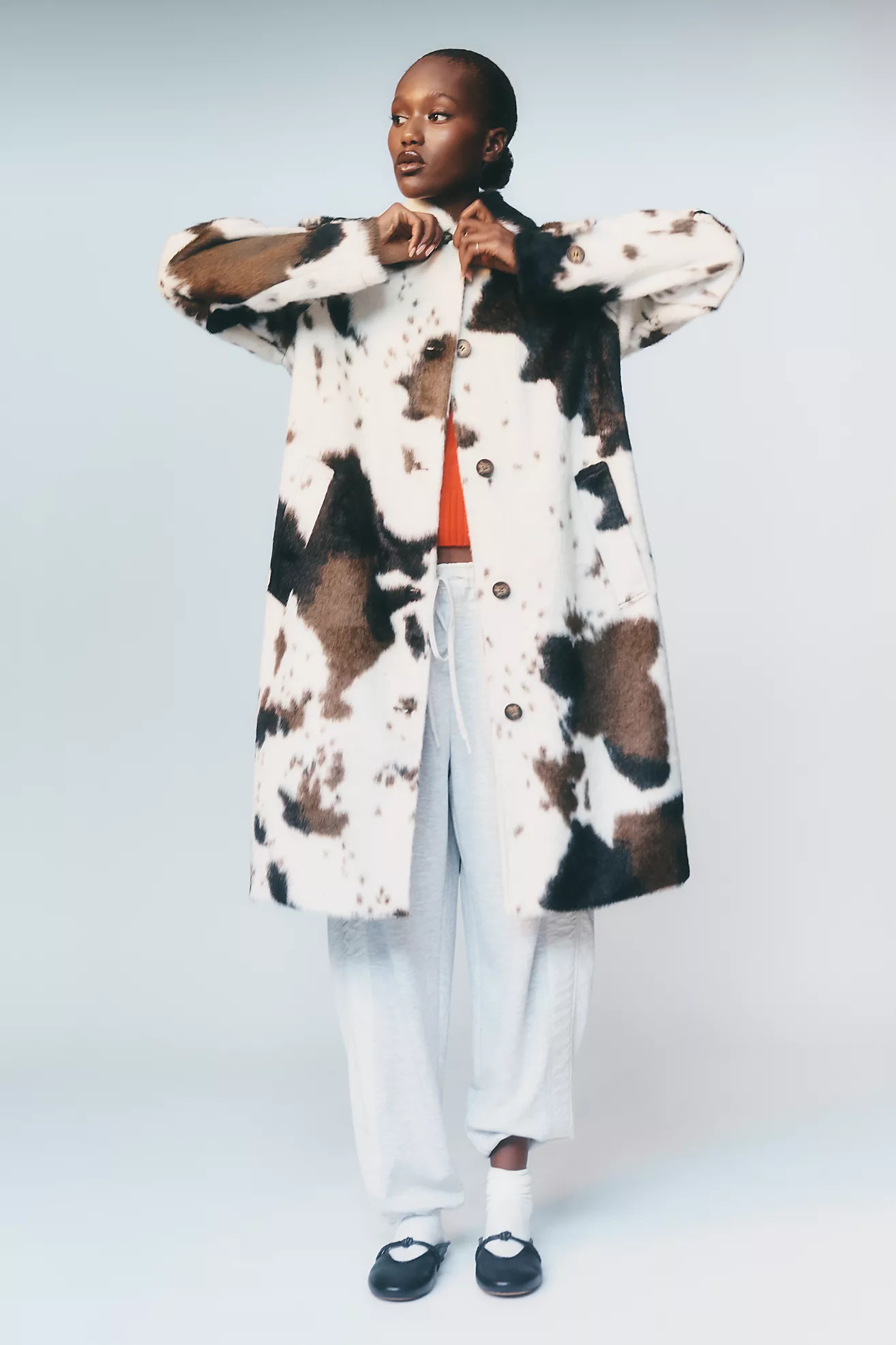 Animal Print Faux Fur Coat Jacket | Anthropologie (US)