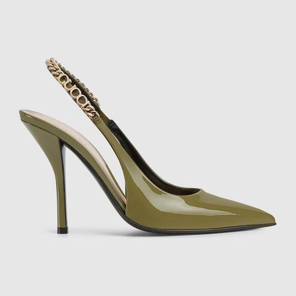 Gucci Signoria Patent Leather Slingback Pumps | Poshmark