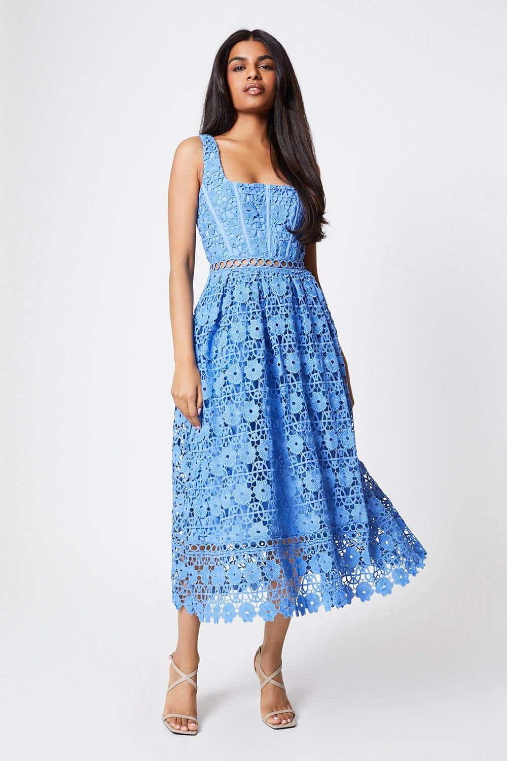 Dresses | Petite Lace Dress With Square Neck | Coast | Coast UK & IE
