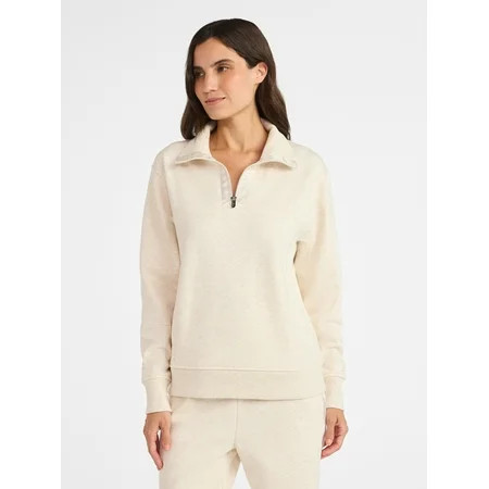Avia Women's and Women's Plus Fleece Quarter Zip Pullover, Sizes XS-4X | Walmart (US)