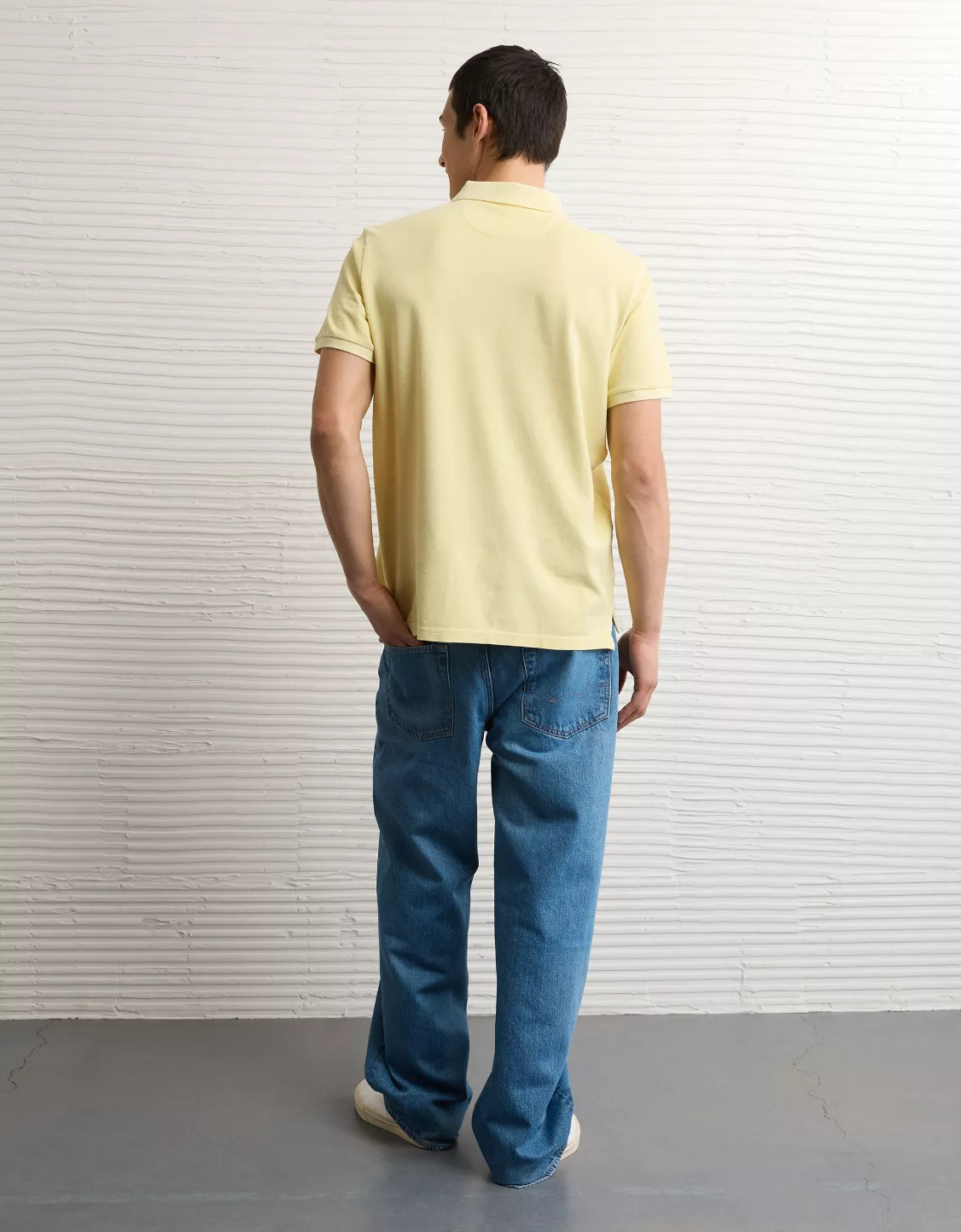 AE Lived-In Pique Polo Shirt | American Eagle Outfitters (US & CA)