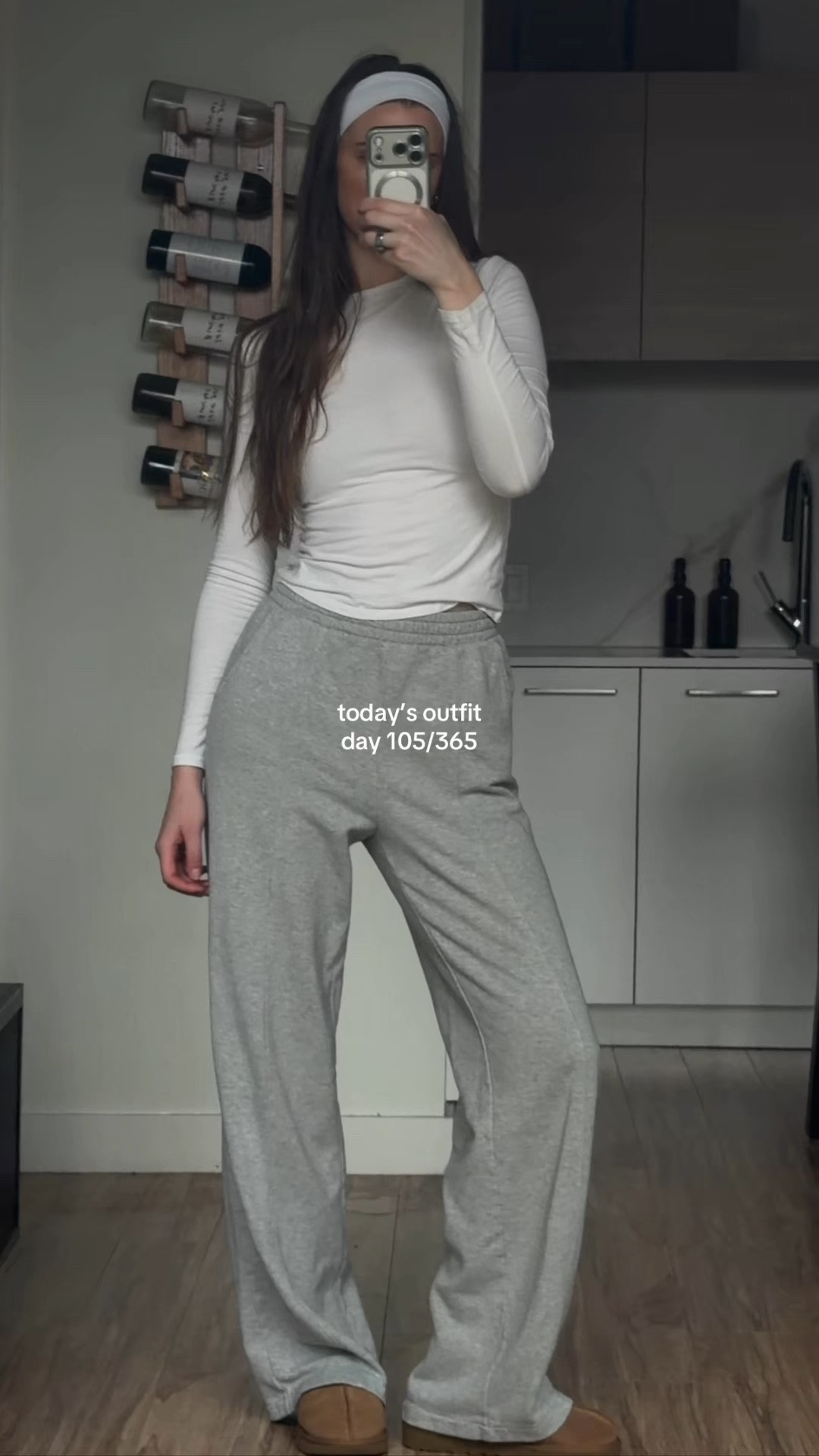 what I’m wearing today ☁️ casual spring loungewear outfit idea for a rainy day at home 
day 105 of 365 days of outfits 

@Gap white long sleeve & grey baggy wide leg sweatpants 
@UGG® chestnut tasman slippers 
@Kitsch white headband 

#ootd #everydaylook #dailystyle #springoutfitideas #casualstyle  

#LTKTall #LTKootd #LTKgrwm